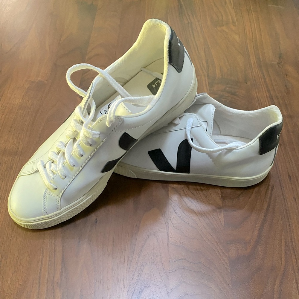 Veja White and Black Sneakers